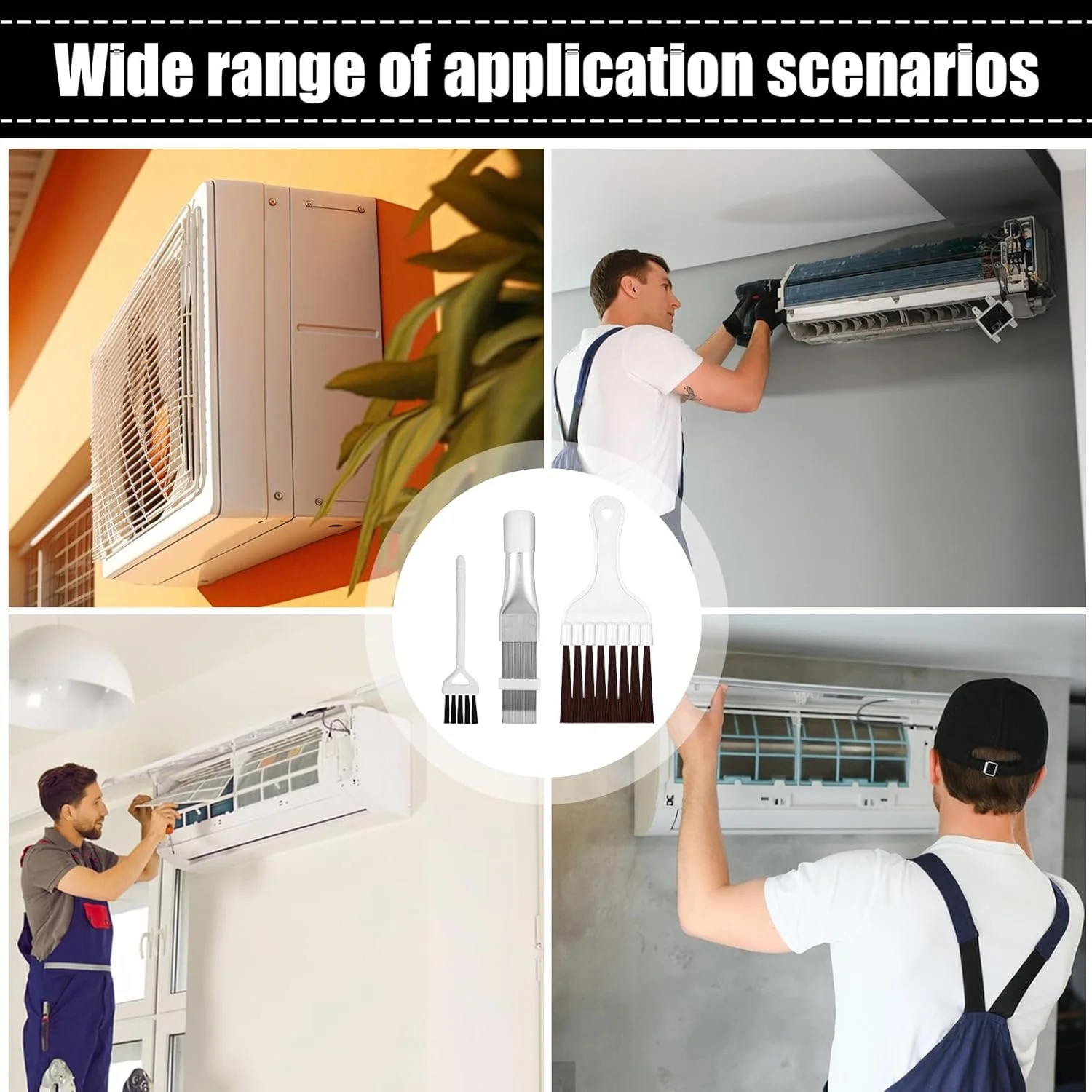 شانه فین کولر گازی - ابزار تمیز کننده کویل کولر گازی، ابزار تمیز کننده رادیاتور برای خودرو، RV، پنجره، یخچال، دریچه های کانال، لوازم تهویه مطبوع، تعمیر و نگهداری کویل AC