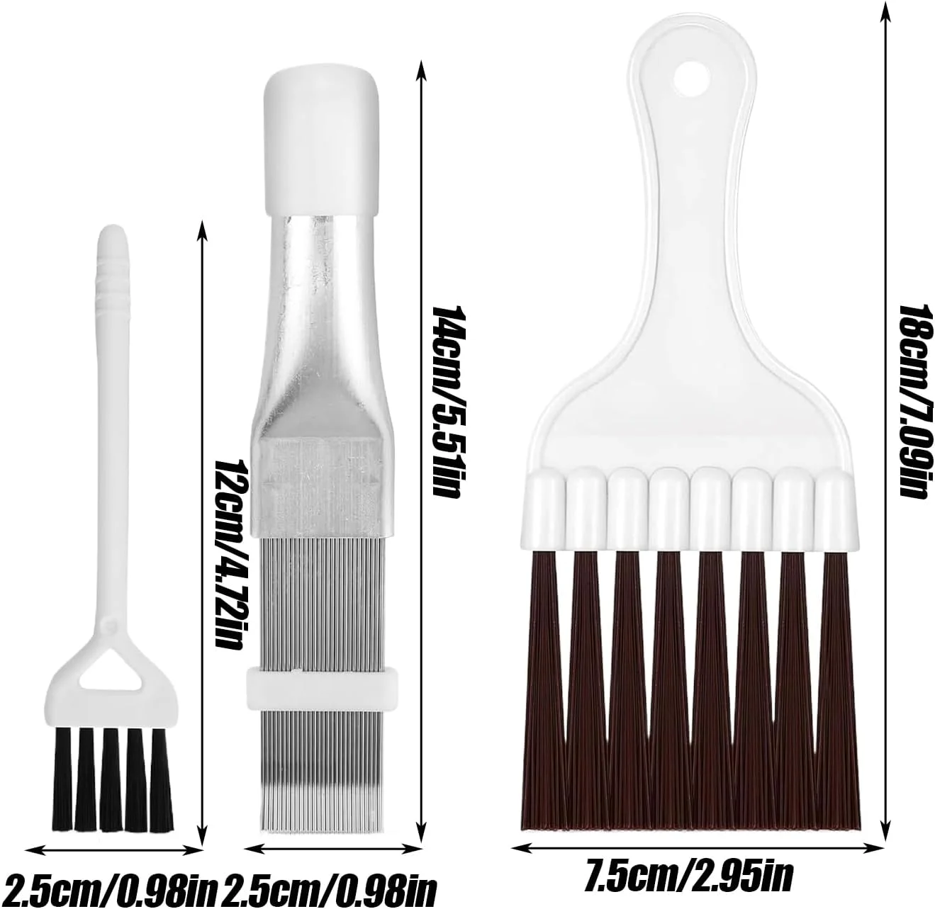 شانه فین کولر گازی - ابزار تمیز کننده کویل کولر گازی، ابزار تمیز کننده رادیاتور برای خودرو، RV، پنجره، یخچال، دریچه های کانال، لوازم تهویه مطبوع، تعمیر و نگهداری کویل AC