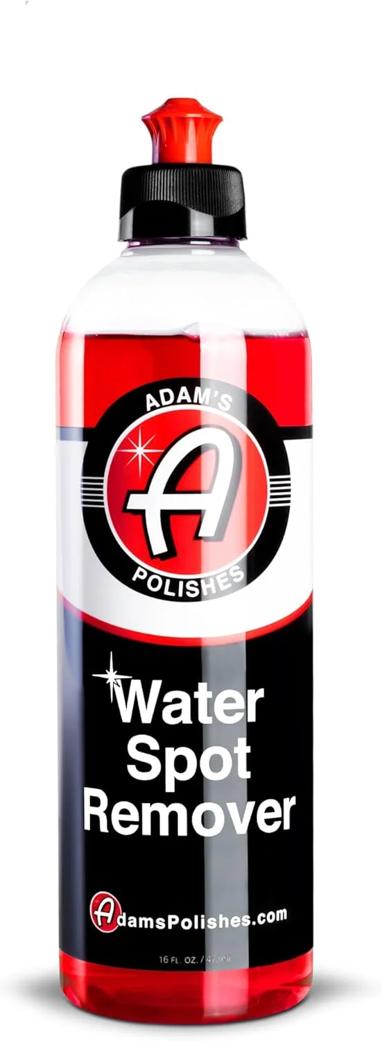 محلول پاک کننده لکه های آب Adam's Polishes - پاک کننده لکه های آب سخت برای شیشه، درب حمام، رنگ، پنجره ها، دیتیلینگ خودرو و موارد دیگر | فرمول ایمن زیستی برای حذف کلسیم، منیزیم و رسوبات صابون (473ml) محلول پاک کننده لکه های آب Adam's Polishes - پاک کننده لکه های آب سخت برای شیشه، درب حمام، رنگ، پنجره ها، دیتیلینگ خودرو و موارد دیگر | فرمول ایمن زیستی برای حذف کلسیم، منیزیم و رسوبات صابون (473ml)