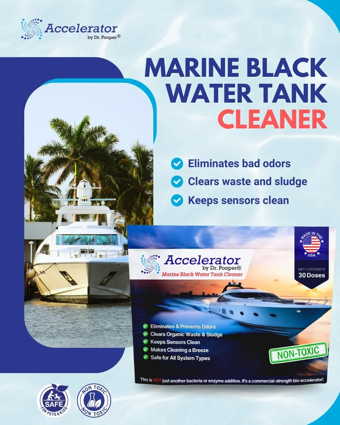 پاک کننده مخزن آب سیاه دریایی اکسلریتور - پودر سریع الاثر از بین برنده بو، مواد زائد آلی و لجن | غیر سمی و ایمن برای تمام سیستم های دریایی | ساخت ایالات متحده آمریکا پاک کننده مخزن آب سیاه دریایی اکسلریتور - پودر سریع الاثر از بین برنده بو، مواد زائد آلی و لجن | غیر سمی و ایمن برای تمام سیستم های دریایی | ساخت ایالات متحده آمریکا