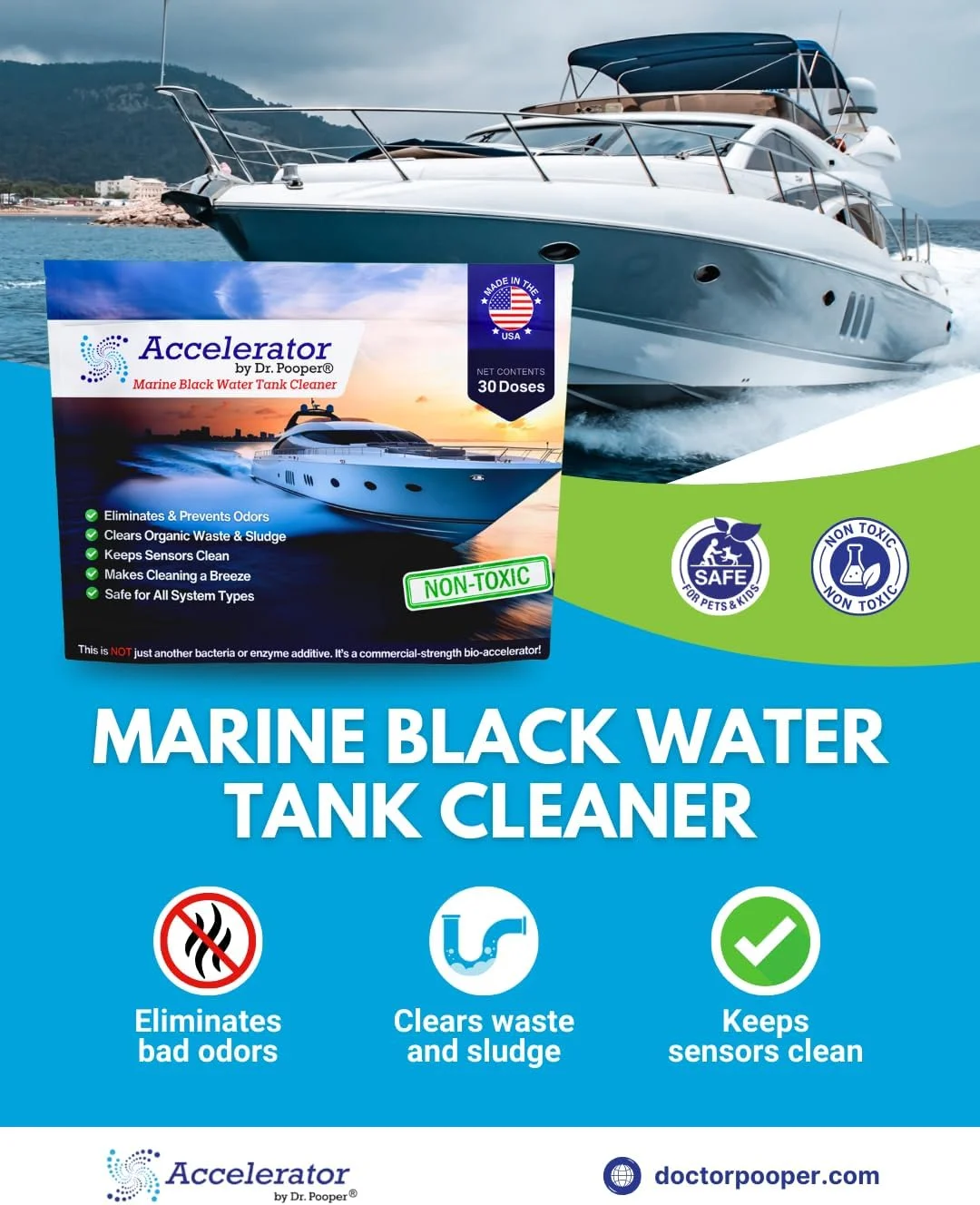 پاک کننده مخزن آب سیاه دریایی اکسلریتور - پودر سریع الاثر از بین برنده بو، مواد زائد آلی و لجن | غیر سمی و ایمن برای تمام سیستم های دریایی | ساخت ایالات متحده آمریکا پاک کننده مخزن آب سیاه دریایی اکسلریتور - پودر سریع الاثر از بین برنده بو، مواد زائد آلی و لجن | غیر سمی و ایمن برای تمام سیستم های دریایی | ساخت ایالات متحده آمریکا