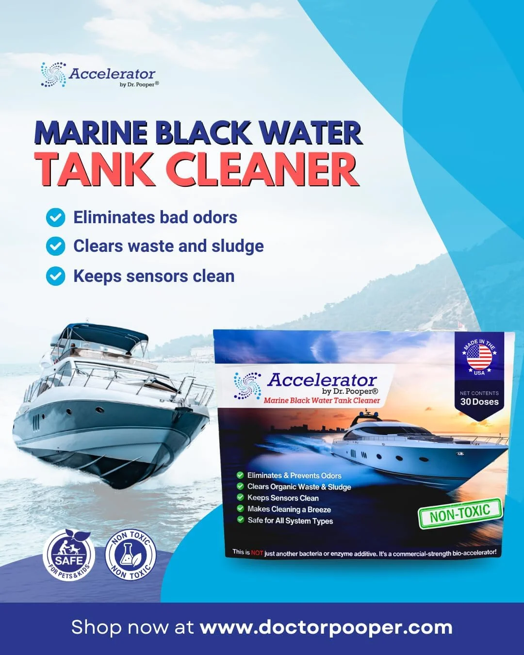 پاک کننده مخزن آب سیاه دریایی اکسلریتور - پودر سریع الاثر از بین برنده بو، مواد زائد آلی و لجن | غیر سمی و ایمن برای تمام سیستم های دریایی | ساخت ایالات متحده آمریکا پاک کننده مخزن آب سیاه دریایی اکسلریتور - پودر سریع الاثر از بین برنده بو، مواد زائد آلی و لجن | غیر سمی و ایمن برای تمام سیستم های دریایی | ساخت ایالات متحده آمریکا