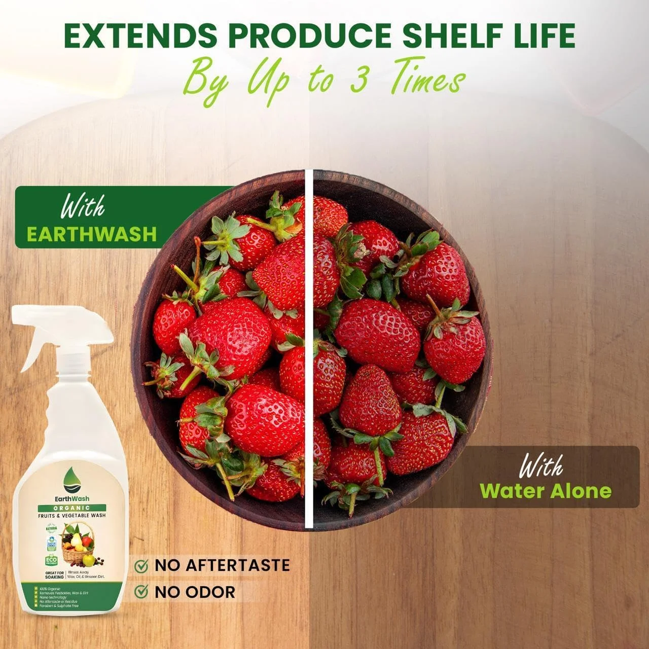 مایع شستشوی 100% ارگانیک میوه و سبزیجات – از بین برنده آفت کش ها، موم و آلودگی – بدون مواد شیمیایی، غیر سمی، پاک کننده مواد غذایی – ایمن برای کودکان و حیوانات خانگی – طبیعی و سازگار با محیط زیست (750 میلی لیتر)