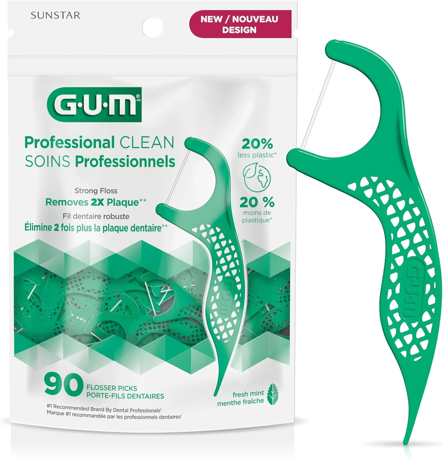 نخ دندان کمانی حرفه ای GUM، نعنایی، 90 عددی، سبز، 90 عدد (بسته 1 عددی) نخ دندان کمانی حرفه ای GUM، نعنایی، 90 عددی، سبز، 90 عدد (بسته 1 عددی)