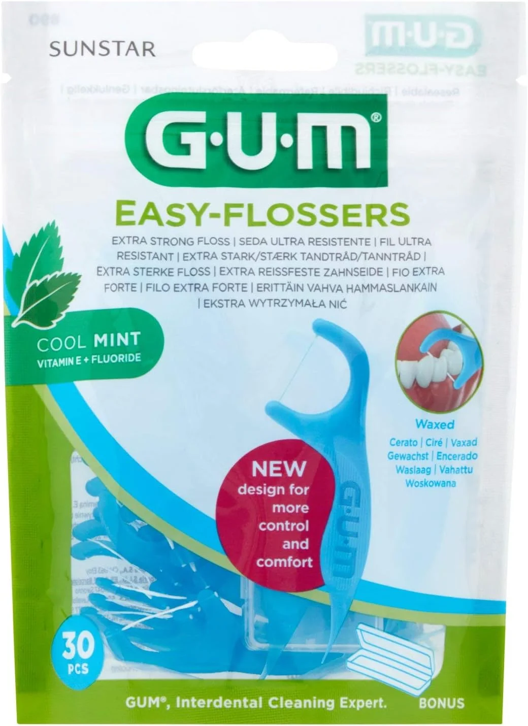 نخ دندان کمانی ایزی فلاس GUM، 30 عدد نخ دندان کمانی ایزی فلاس GUM، 30 عدد