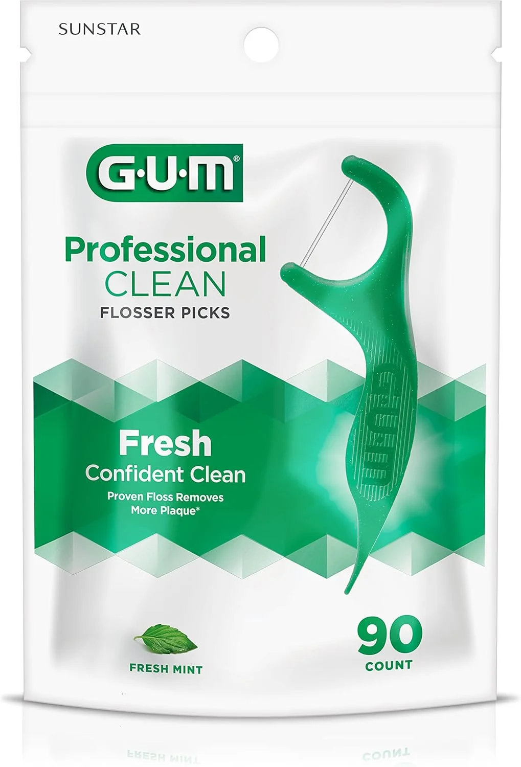 نخ دندان کمکی حرفه ای جی یو ام، نعنایی 90 عددی (بسته 3 عددی) نخ دندان کمکی حرفه ای جی یو ام، نعنایی 90 عددی (بسته 3 عددی)