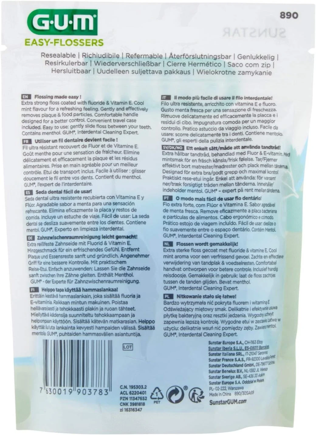 نخ دندان کمانی ایزی فلاس GUM، 30 عدد نخ دندان کمانی ایزی فلاس GUM، 30 عدد