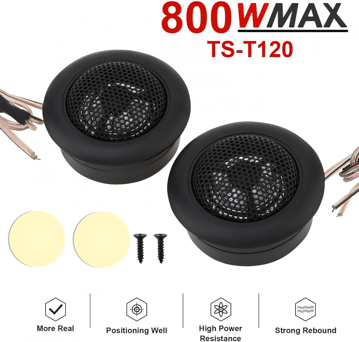 توییترهای خودرو DriSentri، 2 عدد بلندگوهای استریو خودرو 12 ولت 800 وات با راندمان بالا، بلندگوهای توییتر گنبدی کوچک برای لوازم جانبی سیستم صوتی خودرو توییترهای خودرو DriSentri، 2 عدد بلندگوهای استریو خودرو 12 ولت 800 وات با راندمان بالا، بلندگوهای توییتر گنبدی کوچک برای لوازم جانبی سیستم صوتی خودرو