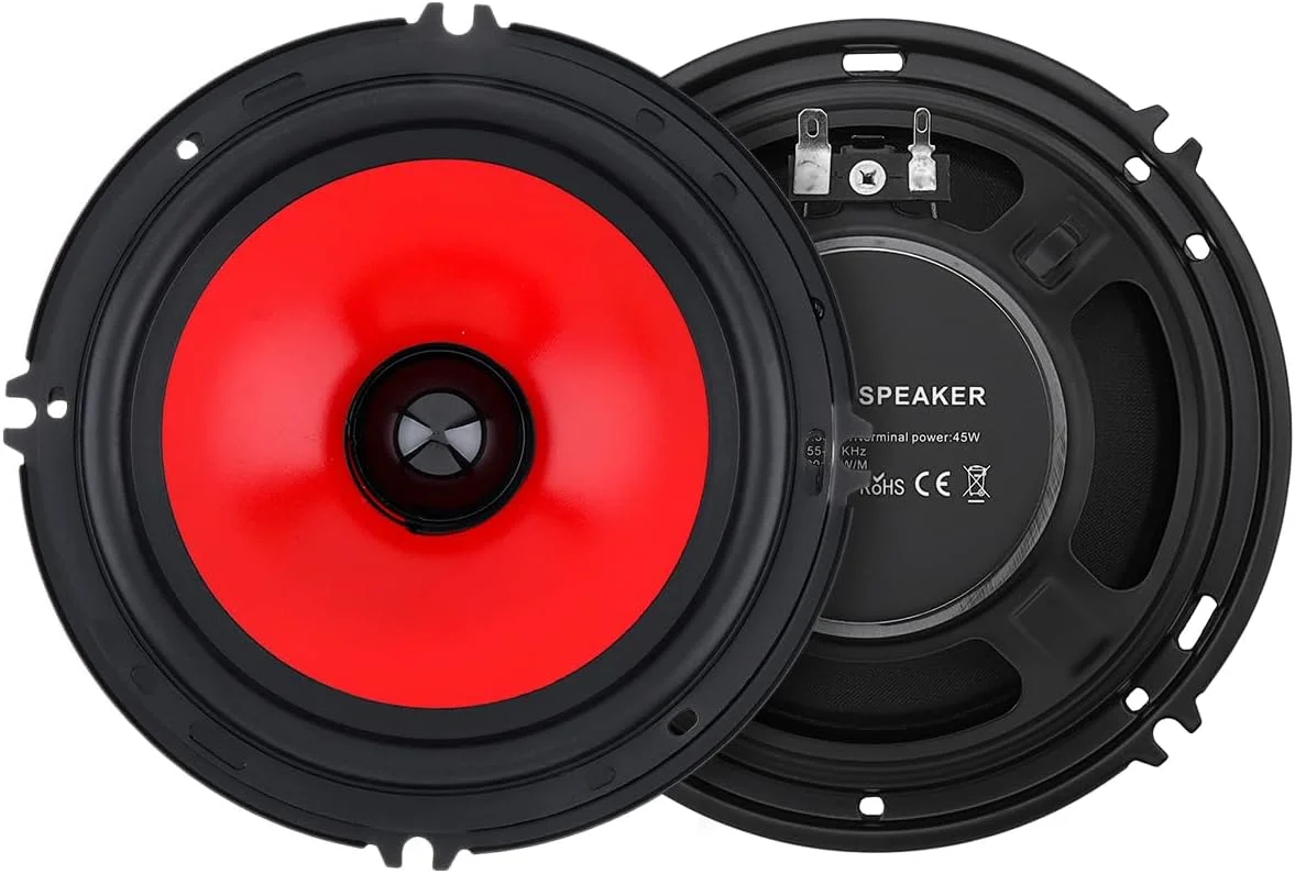 بلندگوی صوتی خودرو DriSentri، دو عدد، 6.5 اینچ، 90 وات، فرکانس کامل، مید-باس سنگین، بلندگوهای اصلاح شده، نصب غیر مخرب