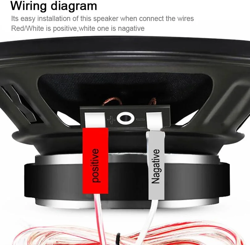 بلندگوی صوتی خودرو DriSentri، دو عدد، 6.5 اینچ، 90 وات، فرکانس کامل، مید-باس سنگین، بلندگوهای اصلاح شده، نصب غیر مخرب