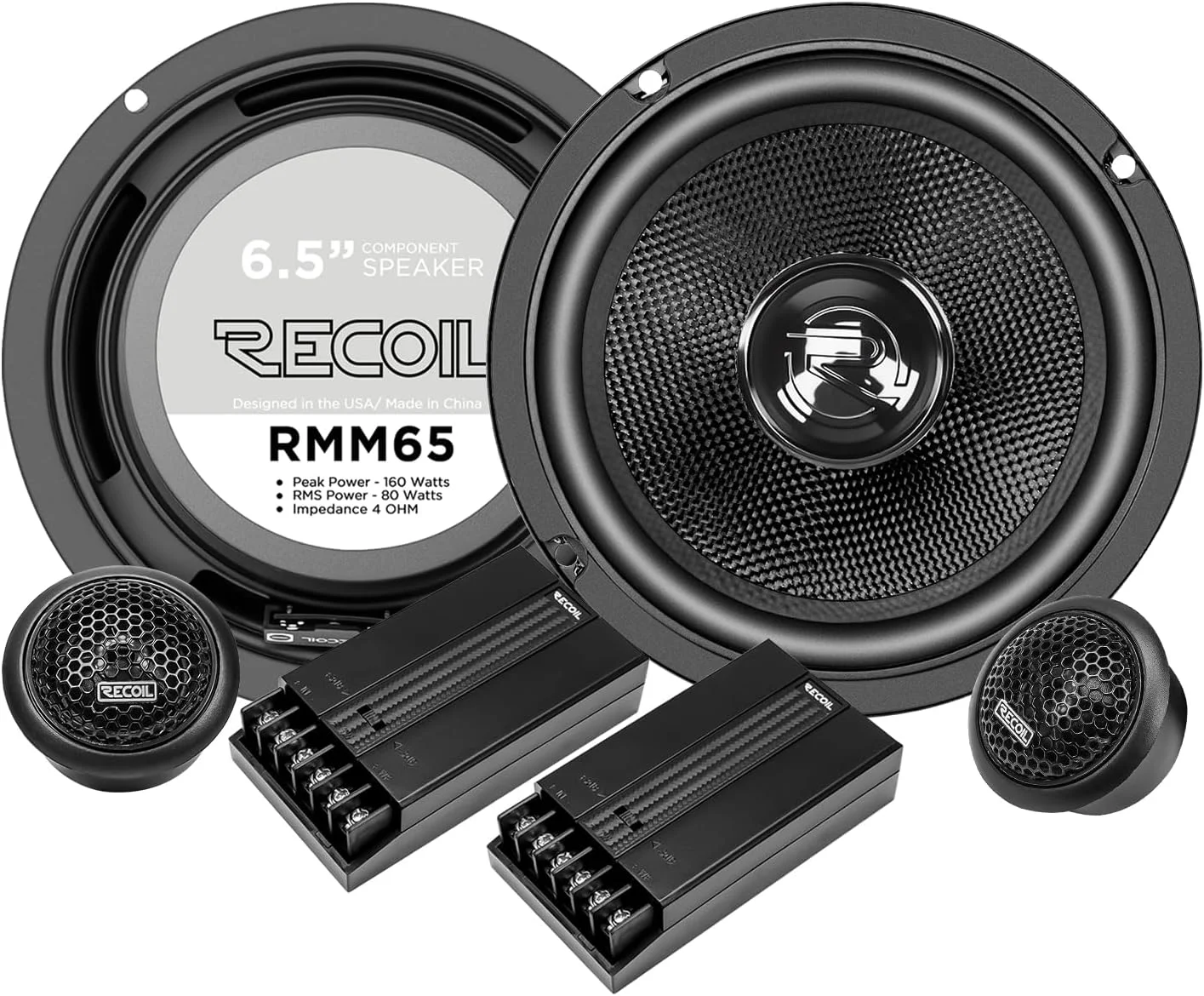 سیستم بلندگوی کامپوننت خودرو RECOIL RMC65 سری Echo Plus، سایز 6.5 اینچ، حداکثر توان 320 وات (جفت) به همراه تیوتر گنبدی ابریشمی 1 اینچی سیستم بلندگوی کامپوننت خودرو RECOIL RMC65 سری Echo Plus، سایز 6.5 اینچ، حداکثر توان 320 وات (جفت) به همراه تیوتر گنبدی ابریشمی 1 اینچی