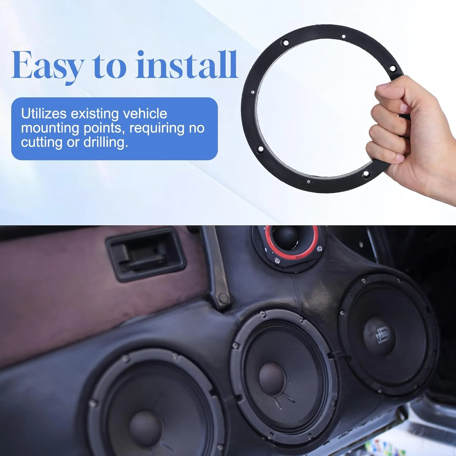 2 عدد حلقه فاصله دهنده بلندگو پلاستیکی، حلقه آداپتور 6.5 اینچی براکت نصب بلندگوی درب خودرو، آداپتور فاصله دهنده حلقه نصب بلندگو برای ساب ووفر 6.5 اینچی، حلقه های بلندگو 6.5 اینچی جهانی برای خودرو، مشکی 2 عدد حلقه فاصله دهنده بلندگو پلاستیکی، حلقه آداپتور 6.5 اینچی براکت نصب بلندگوی درب خودرو، آداپتور فاصله دهنده حلقه نصب بلندگو برای ساب ووفر 6.5 اینچی، حلقه های بلندگو 6.5 اینچی جهانی برای خودرو، مشکی