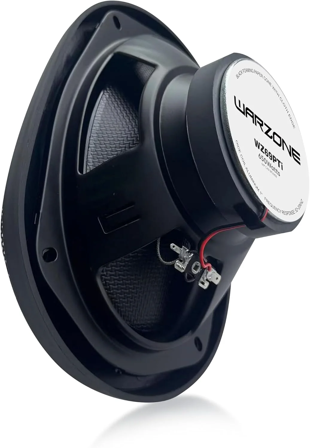 جفت بلندگوی کواکسیال فوق العاده وارزون 2X WZ69PTi سایز 6x9 اینچ، 4 اهم، حداکثر توان 650 وات، توان اسمی 200 وات، حساسیت 92dB، ووفر فریت و تیوتر گنبدی PEI برای سیستم صوتی حرفه ای خودرو