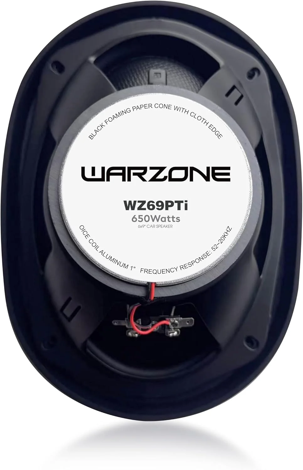 جفت بلندگوی کواکسیال فوق العاده وارزون 2X WZ69PTi سایز 6x9 اینچ، 4 اهم، حداکثر توان 650 وات، توان اسمی 200 وات، حساسیت 92dB، ووفر فریت و تیوتر گنبدی PEI برای سیستم صوتی حرفه ای خودرو