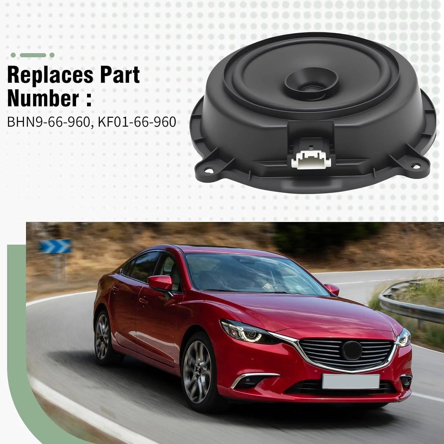 بلندگوی laffoonparts BHN9-66-960، جایگزین برای مزدا 3 مدل 2014 2015 2016 2017 2018، جایگزین برای مزدا 6 مدل 2013 2014 2015 2016