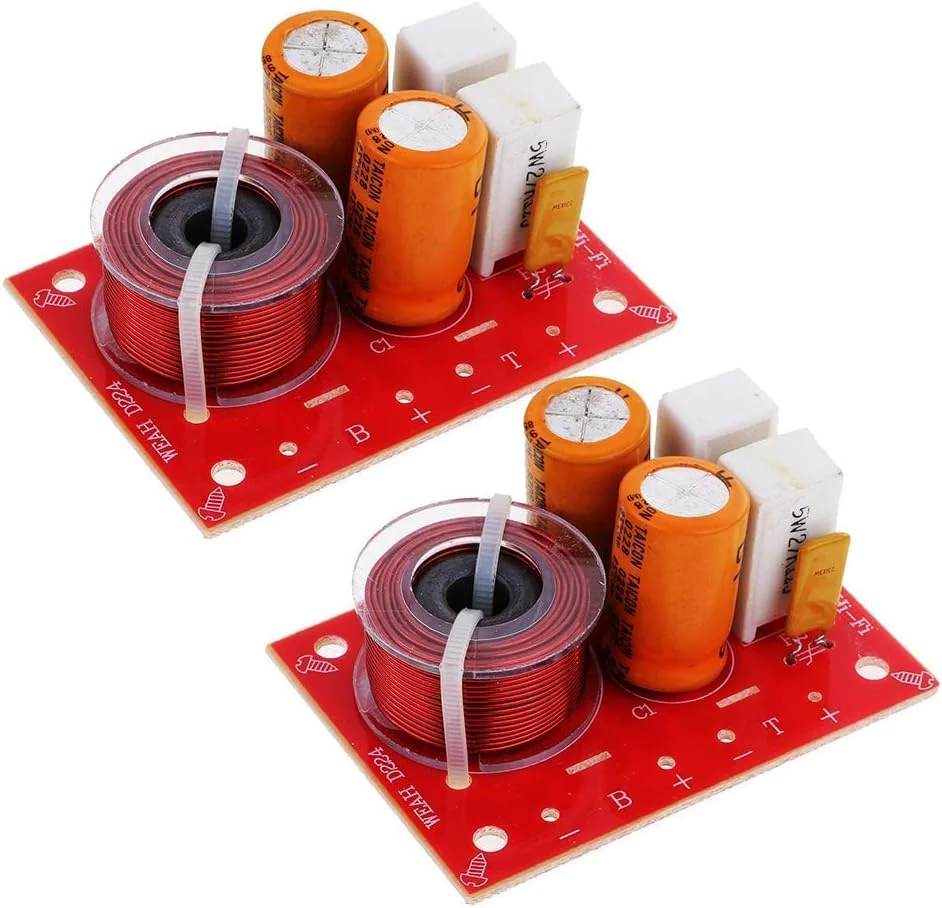 دولا تک 2 عددی توزیع کننده فرکانس زیر و بم 80 واتی برای بلندگوهای خانگی و بلندگوهای خودرو DIY دولا تک 2 عددی توزیع کننده فرکانس زیر و بم 80 واتی برای بلندگوهای خانگی و بلندگوهای خودرو DIY