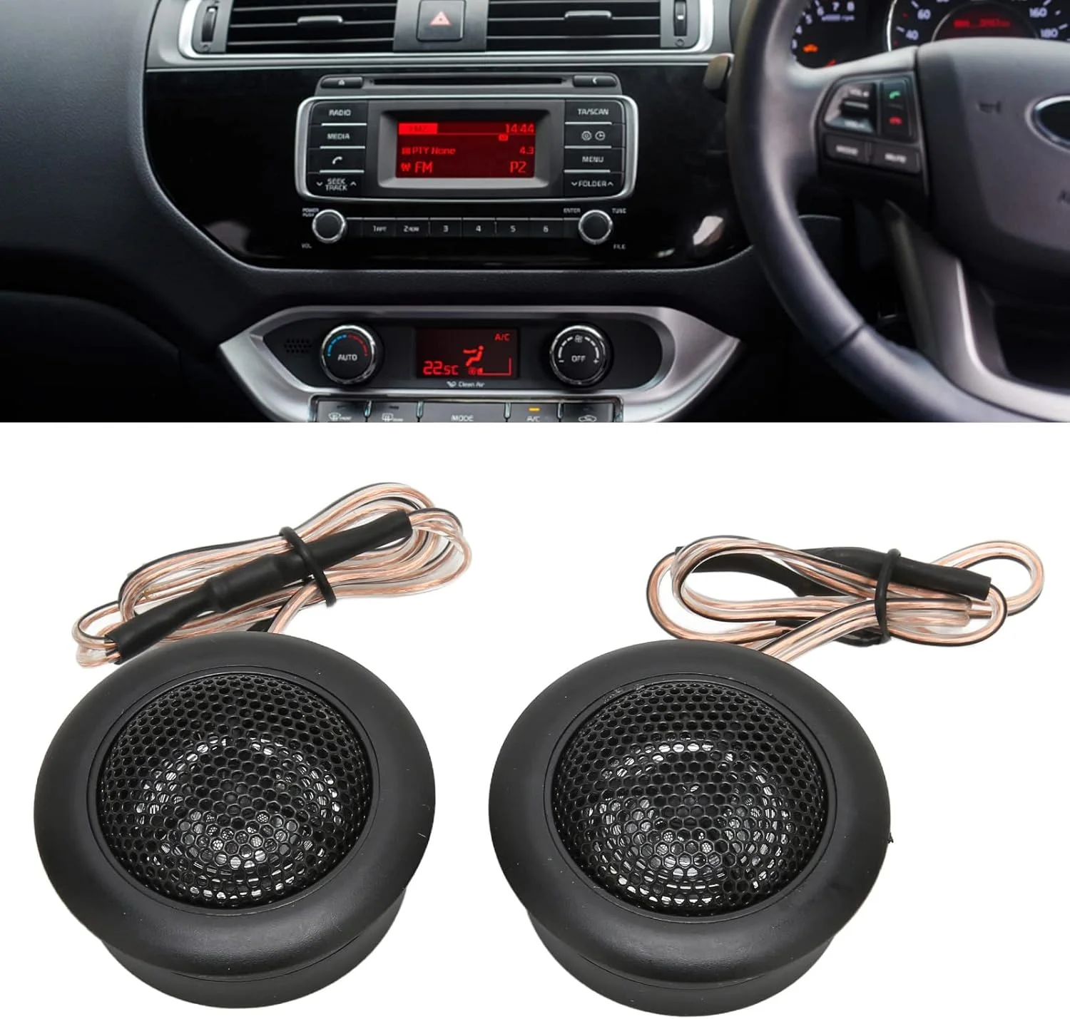 Dilwe 2 عدد مینی تیوتر خودرو، حداکثر توان 800 وات، بلندگوهای گنبدی مینی با کارایی بالا برای سیستم صوتی خودرو، بلندگوهای خودرو با استیکر، بلندگوی خودرو با صدای با کیفیت بالا Dilwe 2 عدد مینی تیوتر خودرو، حداکثر توان 800 وات، بلندگوهای گنبدی مینی با کارایی بالا برای سیستم صوتی خودرو، بلندگوهای خودرو با استیکر، بلندگوی خودرو با صدای با کیفیت بالا