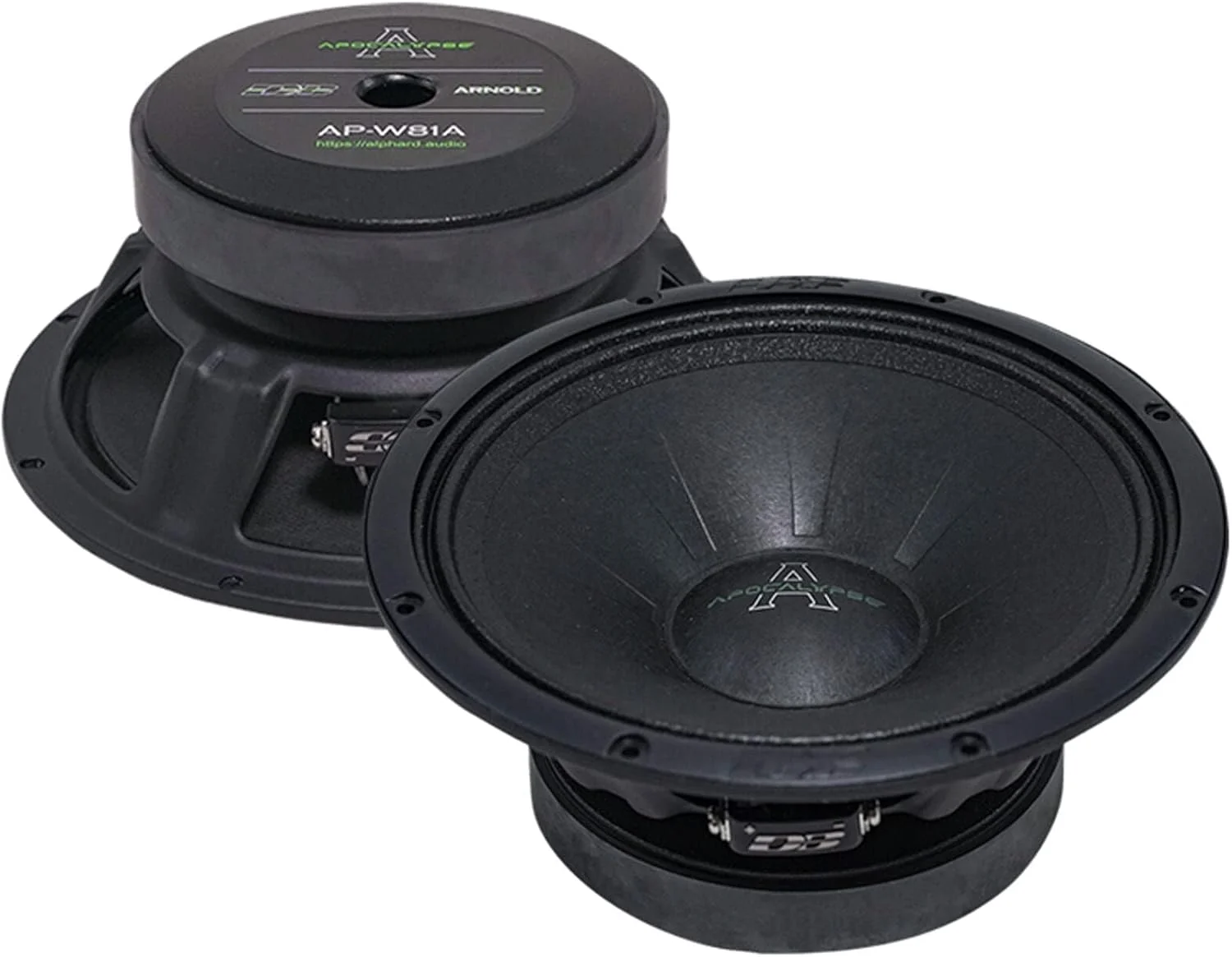 بلندگوهای میدبیس 8 اینچی داف بونس، سیستم صوتی خودرو 1000 وات 4 اهم مدل Apocalypse AP-W81A (یک جفت)