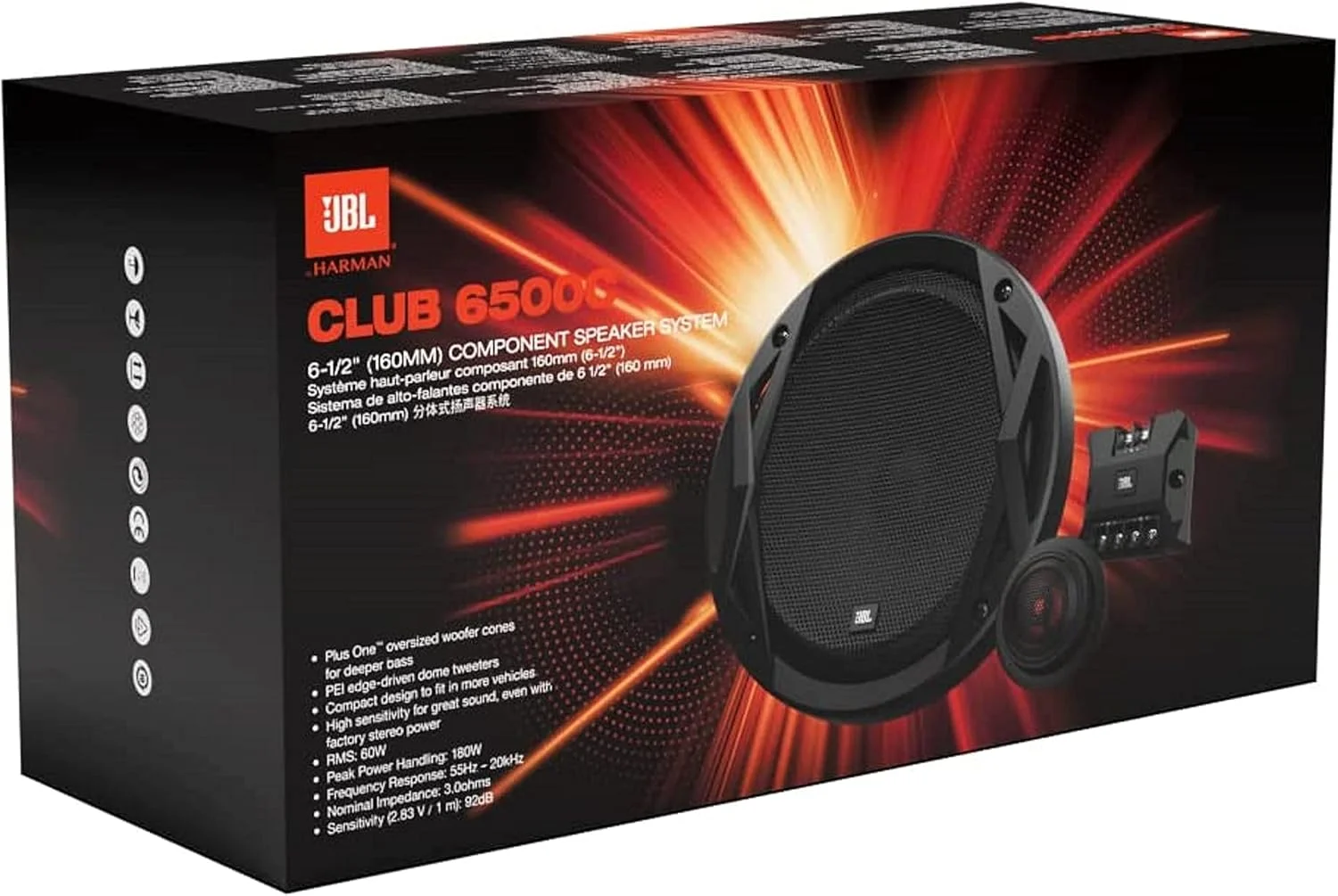 بلندگوی کامپوننت خودرو JBL Club6500C سری Club، سایز 6.5 اینچ، توان 360 وات بلندگوی کامپوننت خودرو JBL Club6500C سری Club، سایز 6.5 اینچ، توان 360 وات