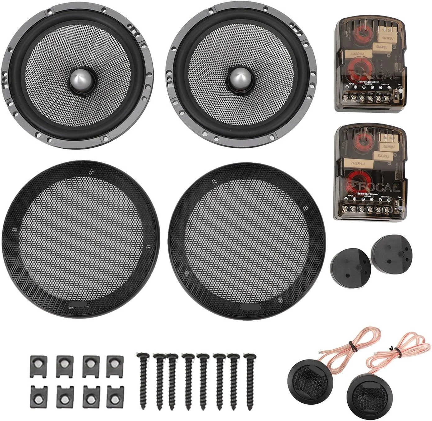 بلندگوهای خودرو 6.5 اینچی Brilluxa، مجموعه توییتر، سیستم بلندگوی کامپوننت با کیفیت بالا، حساس برای خانه، خودرو، مکان های عمومی، جایگزینی بلندگوی صوتی