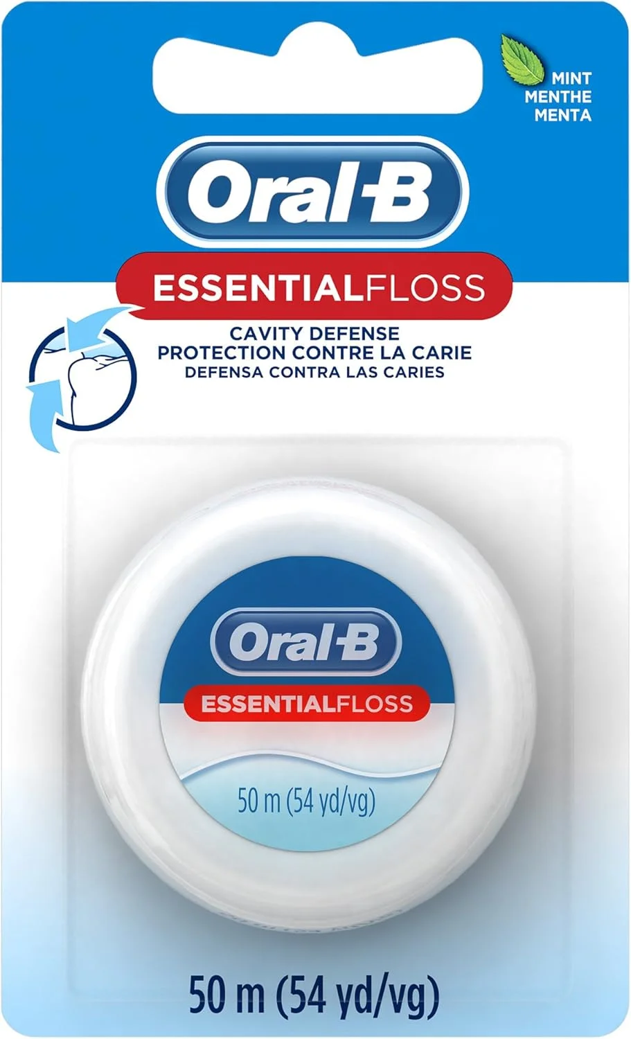 نخ دندان اورال-بی Essential Floss با طعم نعناع و روکش موم، 54 یارد (بسته 24 عددی)