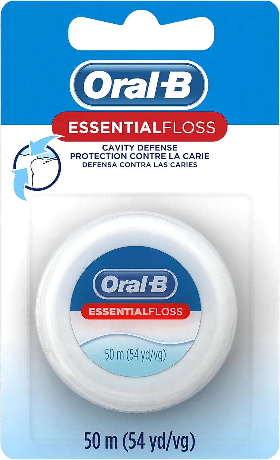 نخ دندان اورال-بی EssentialFloss برای محافظت از پوسیدگی، 50 متر، بسته 24 عددی