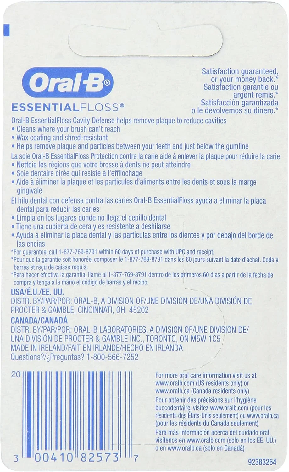 نخ دندان اورال-بی Essential Floss با طعم نعناع و روکش موم، 54 یارد (بسته 24 عددی)