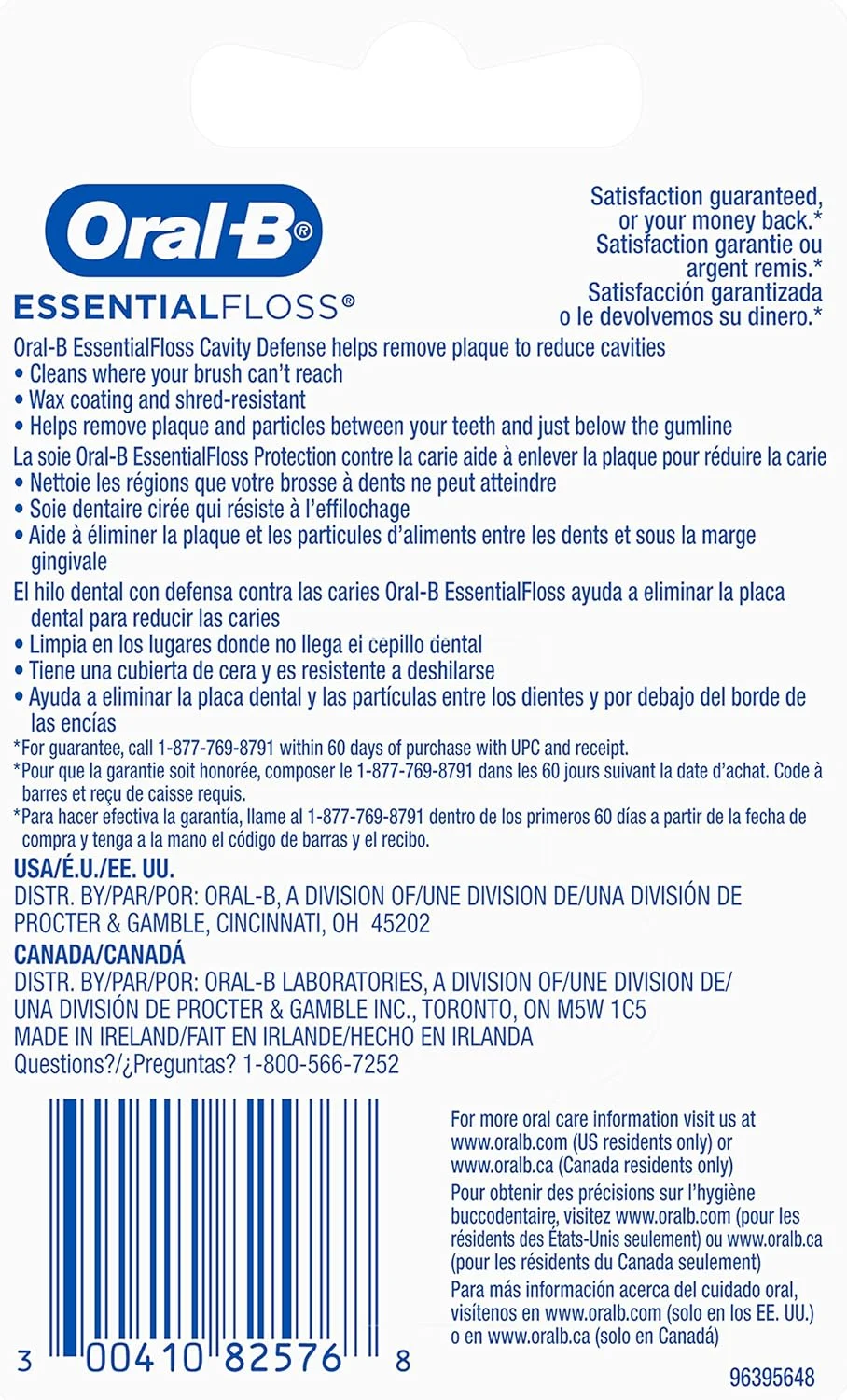 نخ دندان اورال-بی EssentialFloss برای محافظت از پوسیدگی، 50 متر، بسته 24 عددی