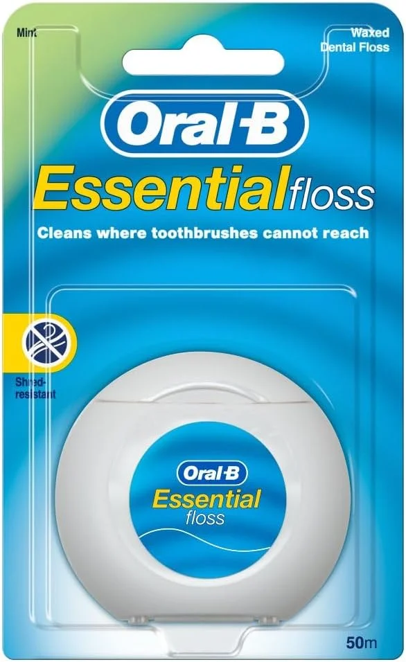 نخ دندان نعنایی اورال-بی Essentials، 50 متری، بسته 4 عددی
