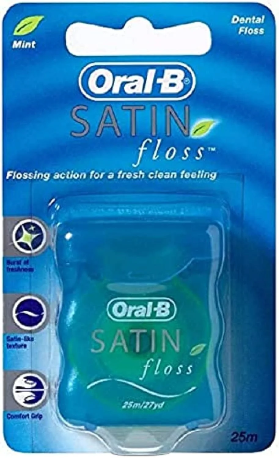 نخ دندان نعنایی Oral-B Satin Floss مدل WTOH59، 25 متر