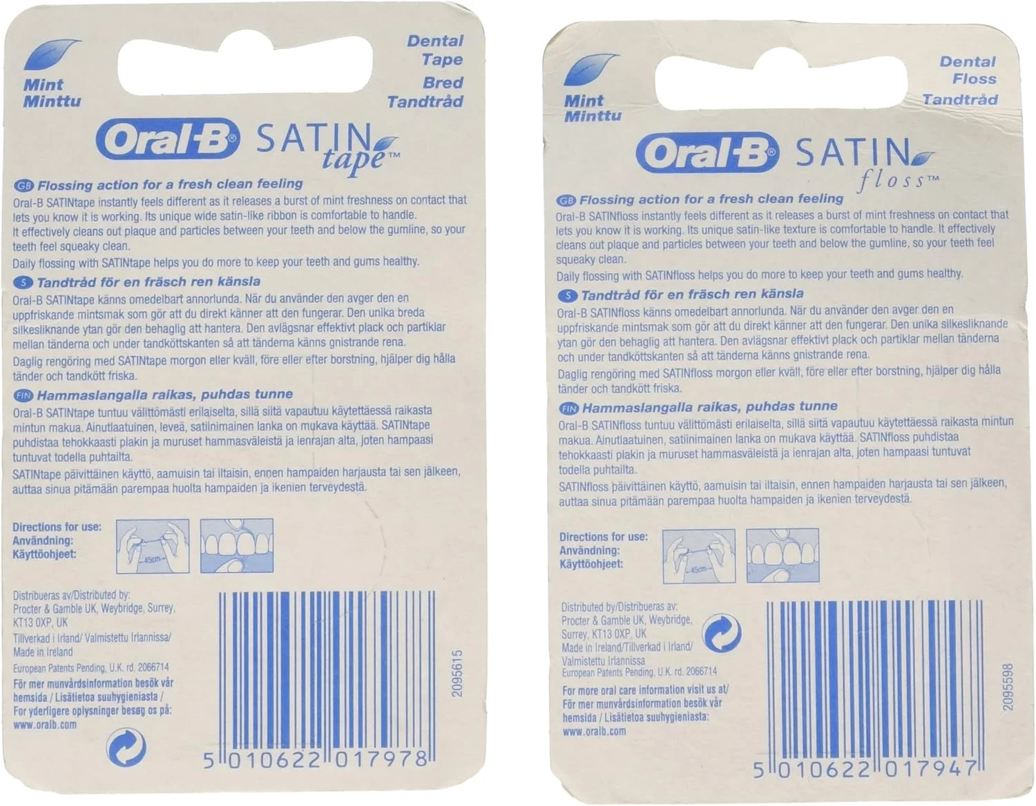 نخ دندان ساتین اورال-بی براون 25 متری مدل 86722 (بسته 2 عددی)