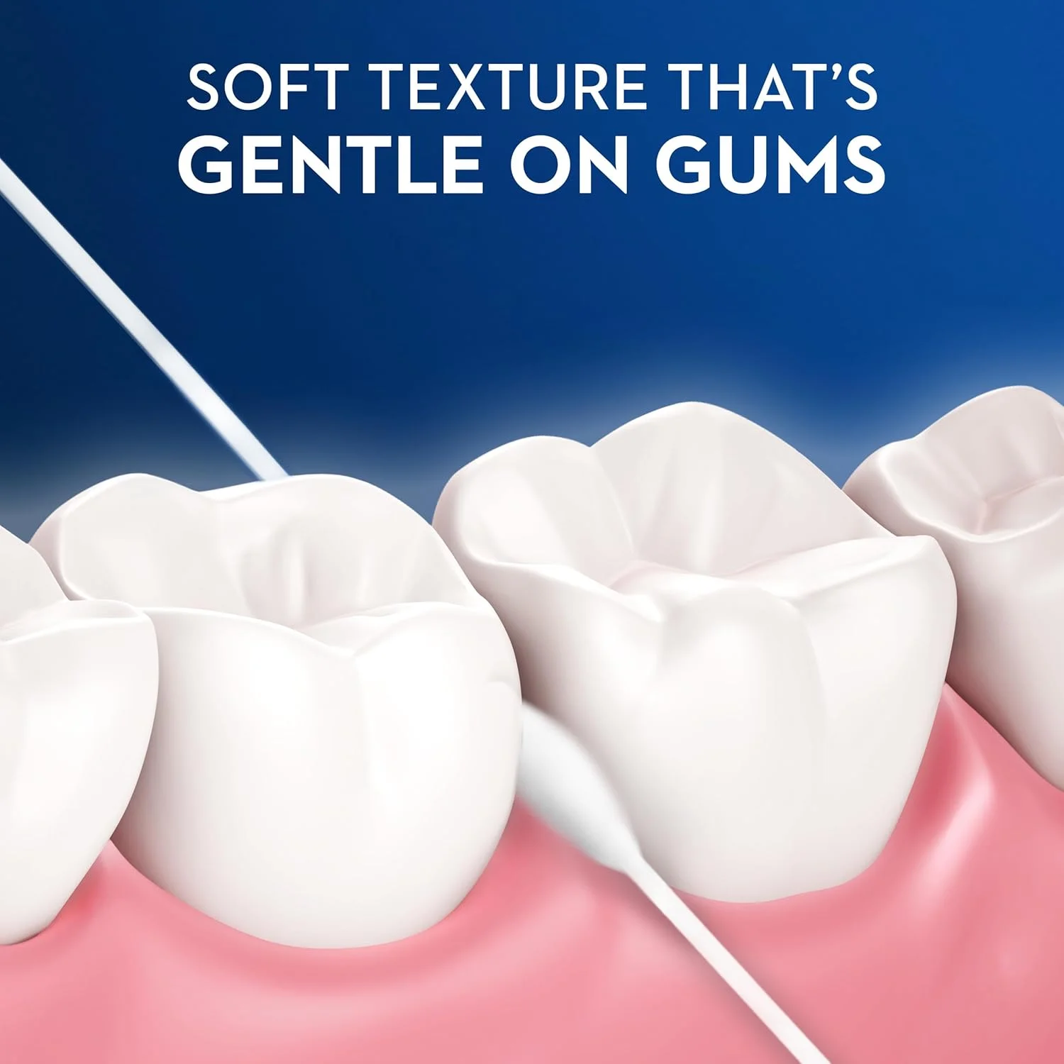 نخ دندان منبسط شونده اورال-بی، نعنایی، منبسط می شود برای تمیزی عمیق، (بسته 6 عددی) (50 متری)