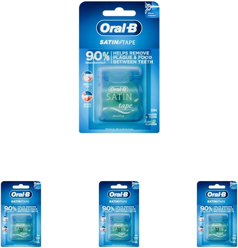 نخ دندان Oral-B مدل Satin Floss با طعم نعناع 25 متری (بسته 4 عددی)
