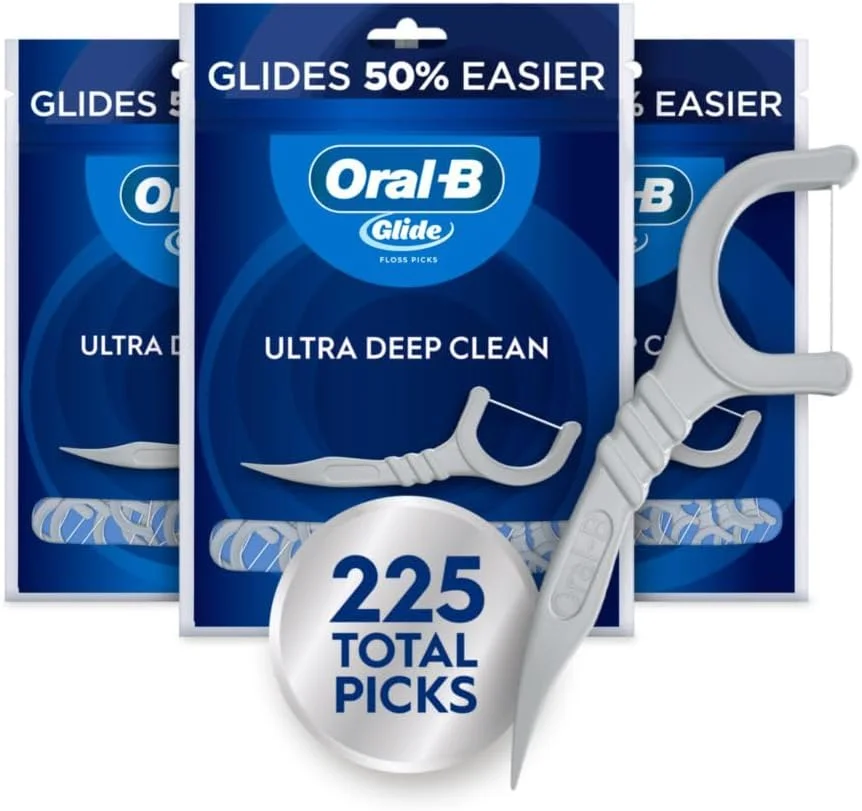 نخ دندان کمانی اورال-بی گلاید Ultra Deep Clean، از بین برنده غذا و پلاک، طعم نعناع خنک، 75 عدد نخ دندان کمانی اورال-بی گلاید Ultra Deep Clean، از بین برنده غذا و پلاک، طعم نعناع خنک، 75 عدد