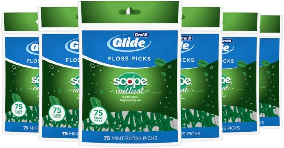 نخ دندان کمانی اورال-بی Complete Glide به همراه طعم نعناع Scope Outlast، نعناع ماندگار، 75 عدد، سبز، نسخه قدیمی تر، 450 عدد، بسته 6 عددی نخ دندان کمانی اورال-بی Complete Glide به همراه طعم نعناع Scope Outlast، نعناع ماندگار، 75 عدد، سبز، نسخه قدیمی تر، 450 عدد، بسته 6 عددی