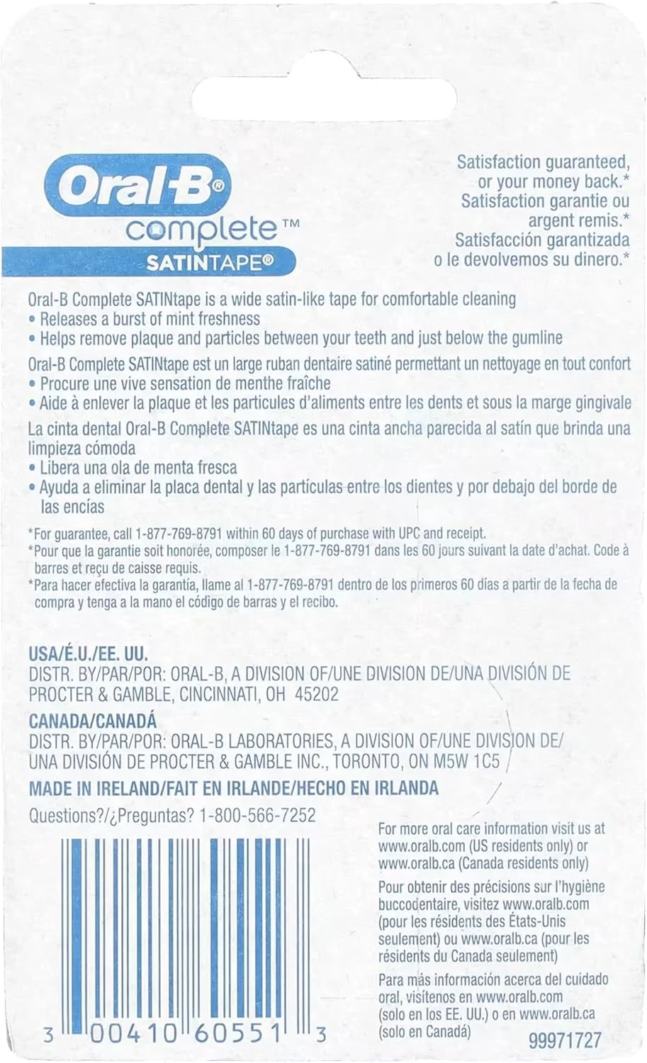 نخ دندان نواری ساتن Oral-B، 25 متری (6 عدد) با طعم نعناع نخ دندان نواری ساتن Oral-B، 25 متری (6 عدد) با طعم نعناع