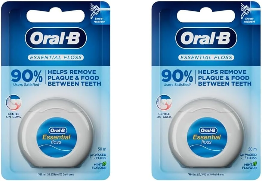 نخ دندان موم دار نعنایی اورال-بی Essential، 50 متر (بسته 2 عددی) نخ دندان موم دار نعنایی اورال-بی Essential، 50 متر (بسته 2 عددی)