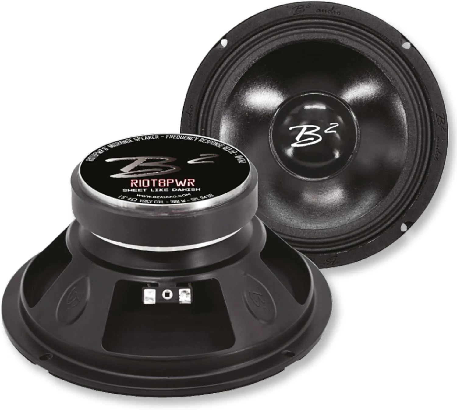 یک جفت بلندگوی میان رده 8.5 اینچی 4 اهمی 150 واتی سری RIOT B2 Audio، مقاوم در برابر آب و اشعه UV