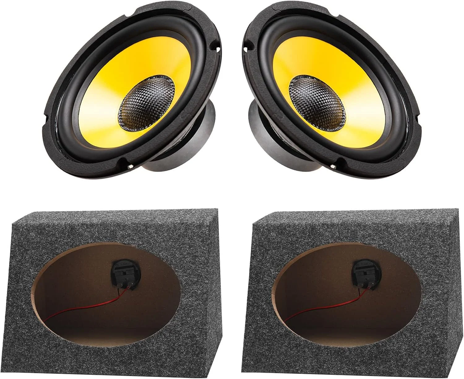 جعبه بلندگوی زاویه دار خودرو BBTO، 2 عدد، 6x9 اینچ، محفظه بلندگوی خودرو، جعبه بلندگوی کامیون با ساختار محکم برای لوازم صوتی ساب ووفر خودرو جعبه بلندگوی زاویه دار خودرو BBTO، 2 عدد، 6x9 اینچ، محفظه بلندگوی خودرو، جعبه بلندگوی کامیون با ساختار محکم برای لوازم صوتی ساب ووفر خودرو
