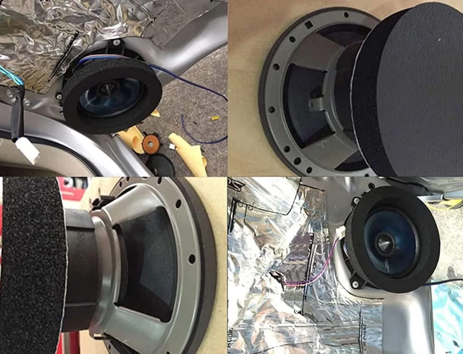 حلقه های فوم مسدود کننده باس بلندگو درب خودرو BENLIUDH، کیت سیستم تقویت کننده بلندگوی جهانی برای بلندگوهای 6 و 6.5 اینچی - 2 عدد، خود چسب حلقه های فوم مسدود کننده باس بلندگو درب خودرو BENLIUDH، کیت سیستم تقویت کننده بلندگوی جهانی برای بلندگوهای 6 و 6.5 اینچی - 2 عدد، خود چسب