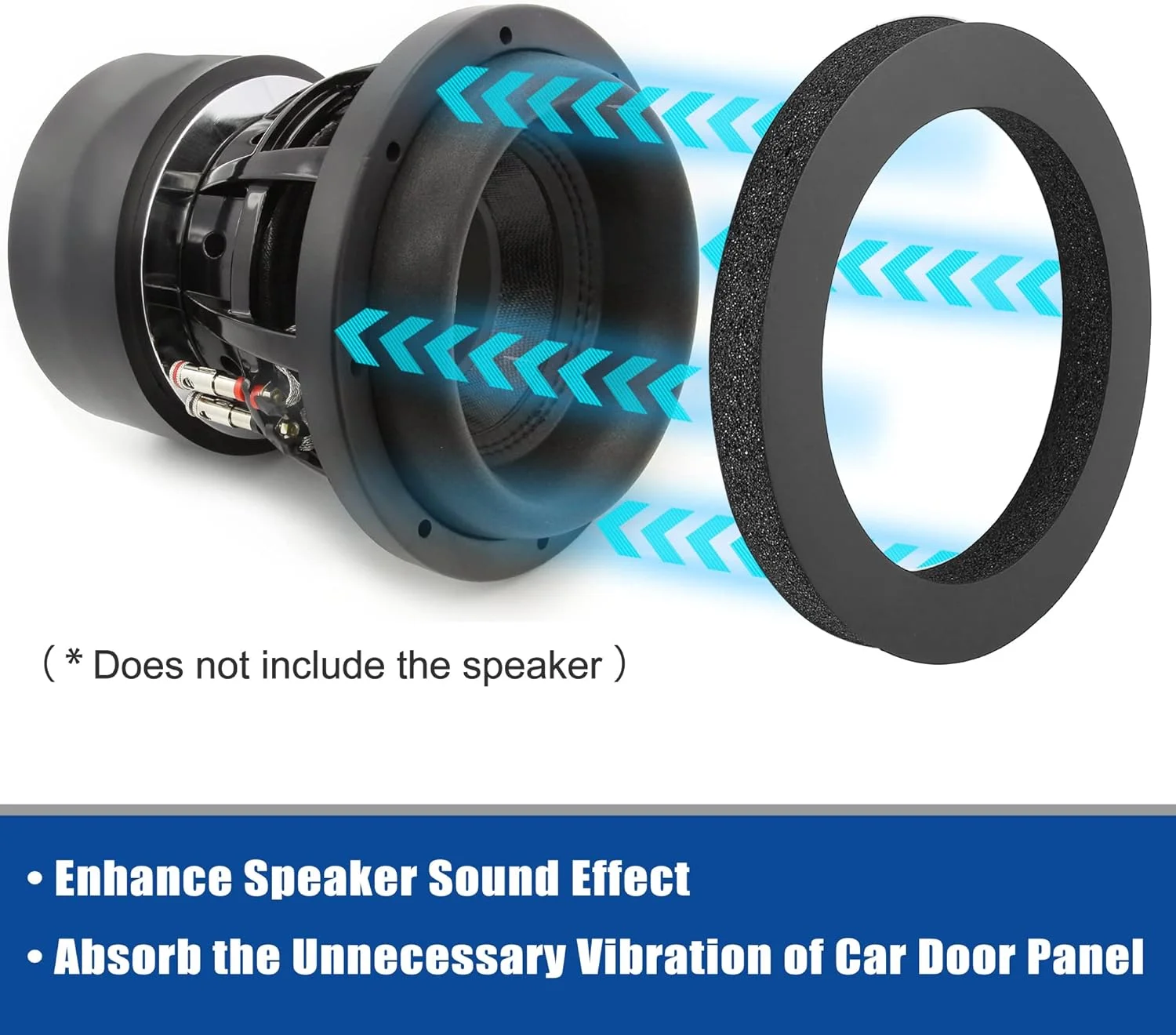 X AUTOHAUX 4 عدد حلقه اسفنجی فوم عایق صدا برای بلندگوهای استریوی درب خودرو، مناسب برای بلندگوهای 6، 6.25، 6.5، 6.75 و 7 اینچی، دارای چسب خودکار X AUTOHAUX 4 عدد حلقه اسفنجی فوم عایق صدا برای بلندگوهای استریوی درب خودرو، مناسب برای بلندگوهای 6، 6.25، 6.5، 6.75 و 7 اینچی، دارای چسب خودکار