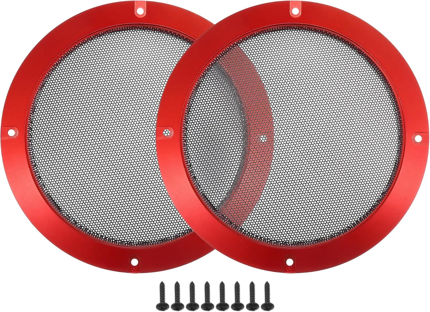 X AUTOHAUX توری محافظ بلندگو خودرو 6.5 اینچی، مشبک گرد به همراه پیچ، قرمز مشکی - 2 عدد X AUTOHAUX توری محافظ بلندگو خودرو 6.5 اینچی، مشبک گرد به همراه پیچ، قرمز مشکی - 2 عدد