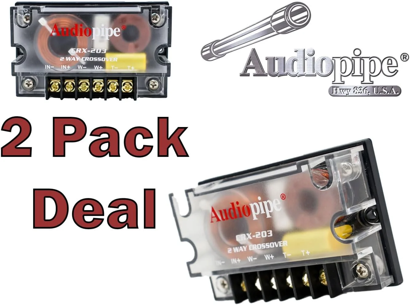 کراس اوور 2 طرفه 300 واتی Audiopipe - (بسته 2 عددی) پسیو برای بلندگو، تیوتر، میدرنج و فرکانس های بالا مدل CRX-203 کراس اوور 2 طرفه 300 واتی Audiopipe - (بسته 2 عددی) پسیو برای بلندگو، تیوتر، میدرنج و فرکانس های بالا مدل CRX-203