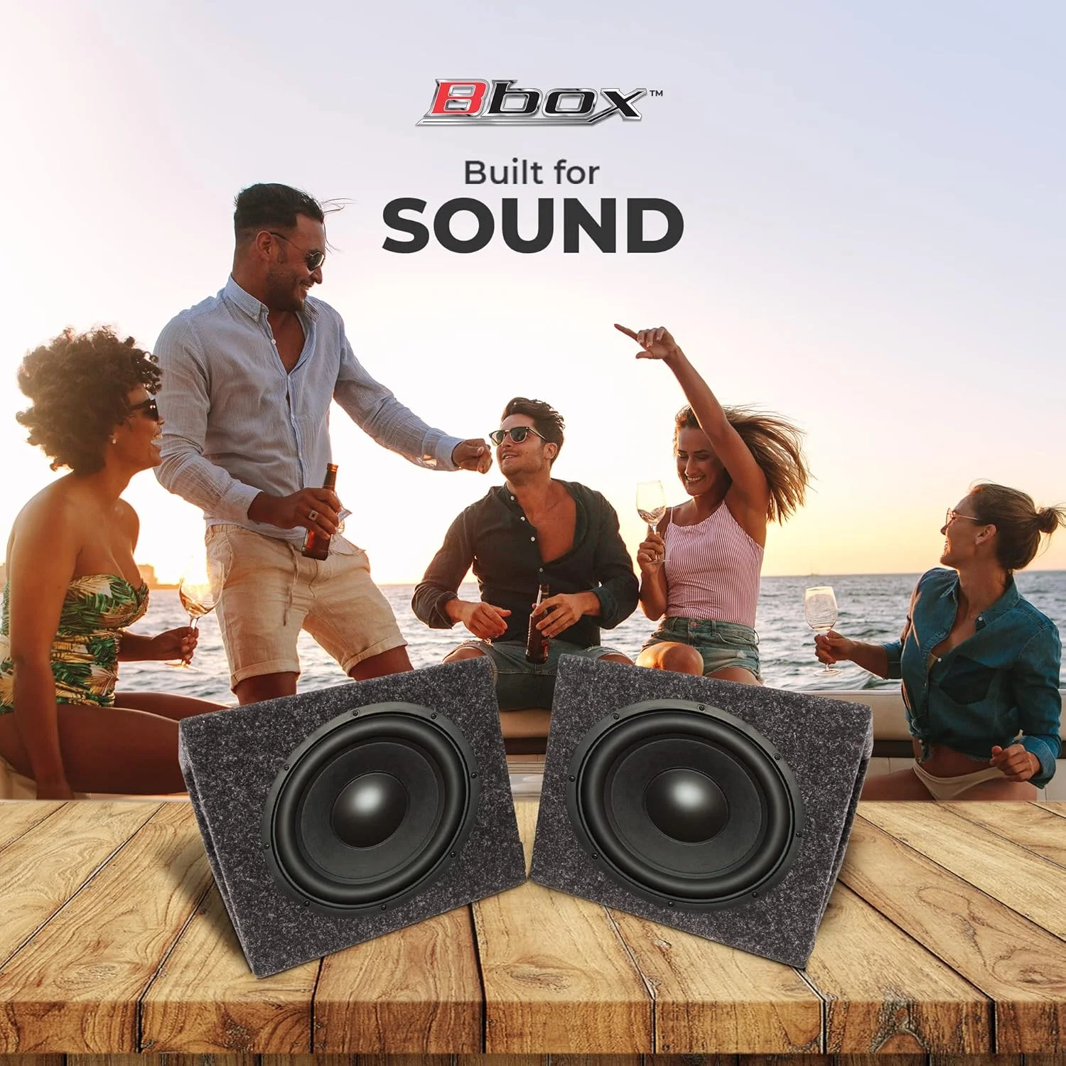 محفظه بلندگوی تیون شده 6.5 اینچی Atrend Bbox Pro Audio - بلندگوهای ممتاز برای بهبود صدا و بیس - ترمینال های بلندگوی با روکش نیکل برای خودرو یا کامیون - کابل های صوتی گیج 18 - مجموعه بلندگوی 2 عددی (ذغالی)