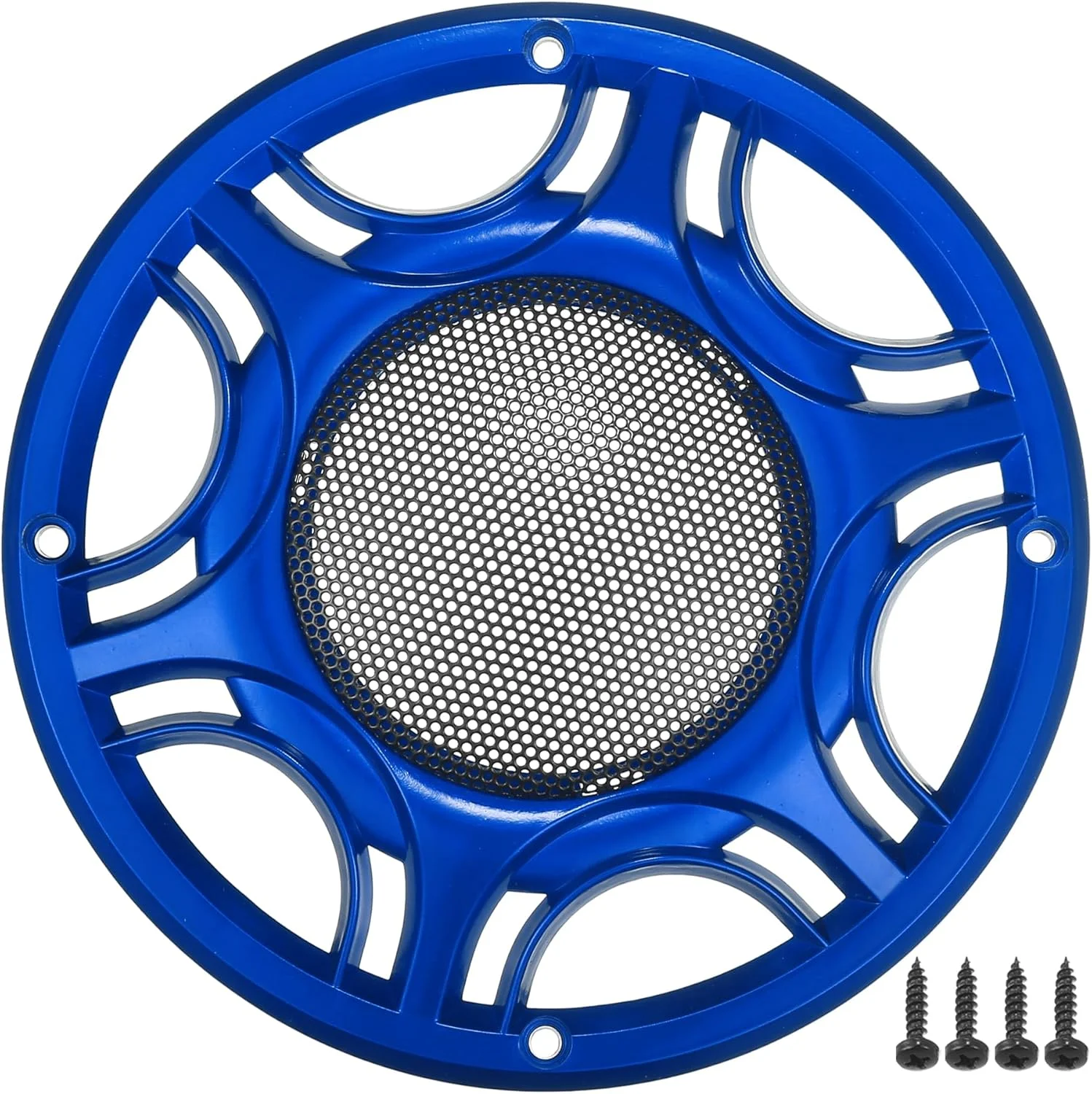 محافظ توری بلندگو گرد جهانی 6.5 اینچی ACROPIX، محافظ ساب ووفر بلندگو صوتی 6.5 اینچی با پیچ های نصب، آهن آبی - بسته 1 عددی