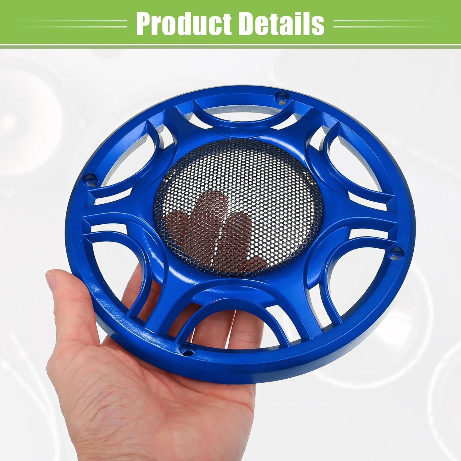 محافظ توری بلندگو گرد جهانی 6.5 اینچی ACROPIX، محافظ ساب ووفر بلندگو صوتی 6.5 اینچی با پیچ های نصب، آهن آبی - بسته 1 عددی