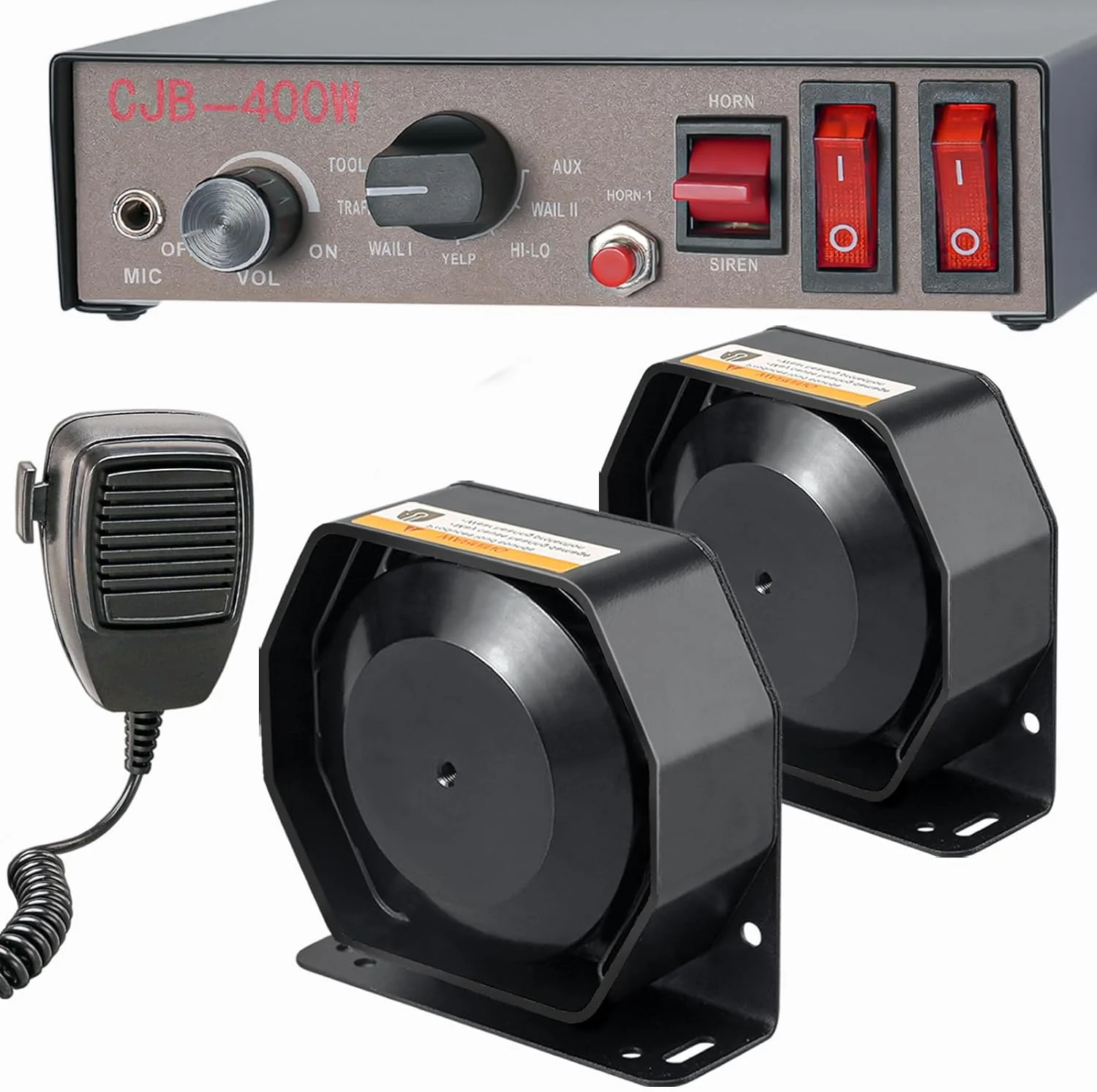 بلندگوی باریک هورن 400 واتی 2 عددی برای خودرو، کامیون و ماشین بلندگوی باریک هورن 400 واتی 2 عددی برای خودرو، کامیون و ماشین