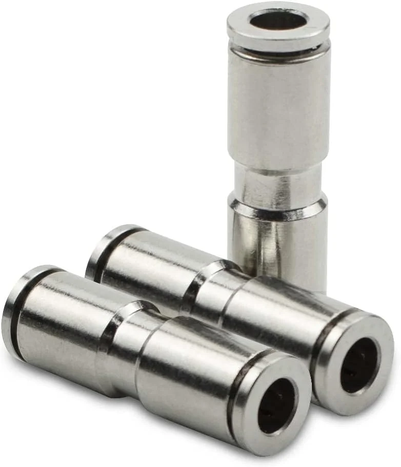 اتصالات پنوماتیک مستقیم فشاری 4 میلی متری Bwintech، بسته 3 عددی، اتصال سریع برنجی با روکش نیکل دو طرفه برای شیلنگ هوا اتصالات پنوماتیک مستقیم فشاری 4 میلی متری Bwintech، بسته 3 عددی، اتصال سریع برنجی با روکش نیکل دو طرفه برای شیلنگ هوا