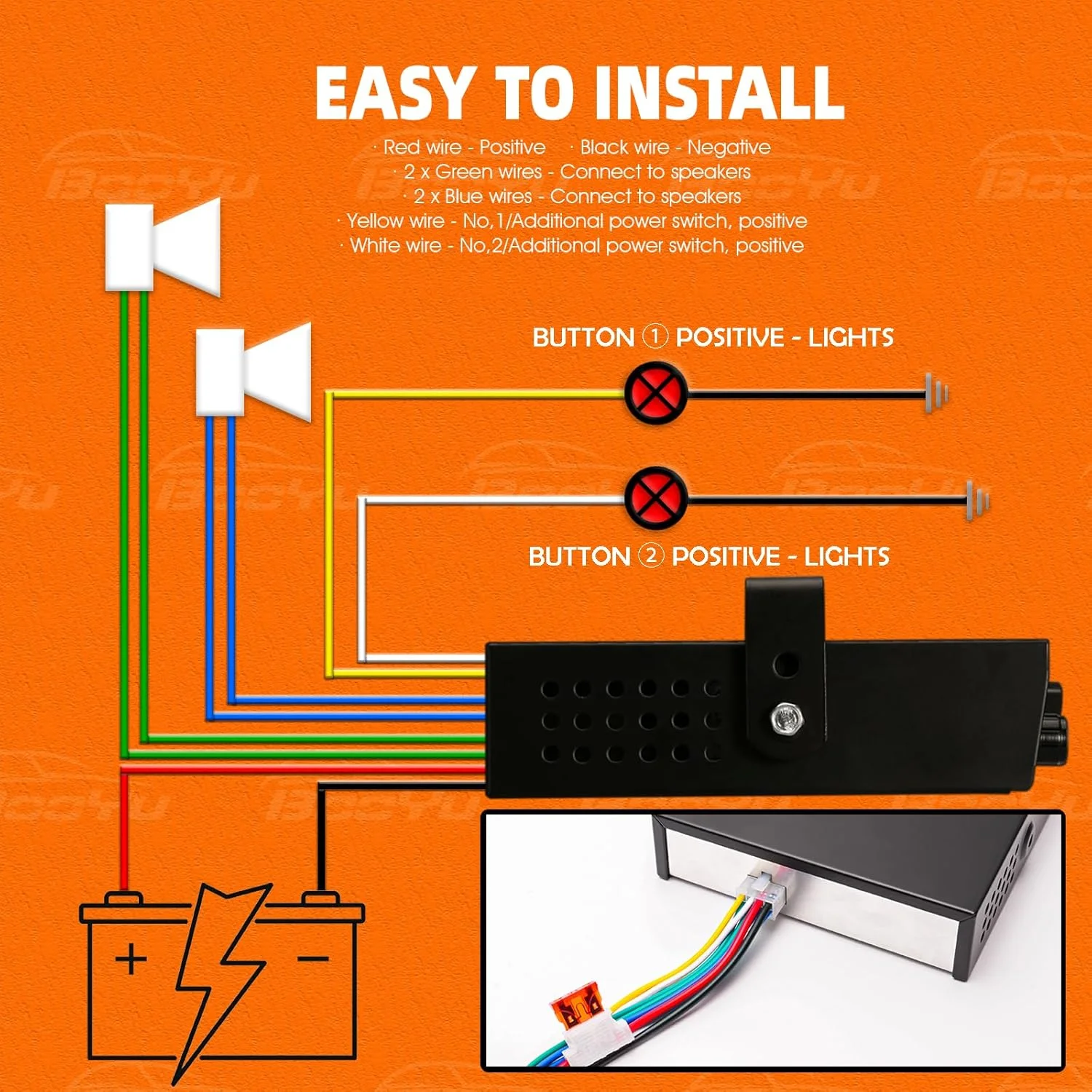 بلندگوی باریک هورن 400 واتی 2 عددی برای خودرو، کامیون و ماشین بلندگوی باریک هورن 400 واتی 2 عددی برای خودرو، کامیون و ماشین