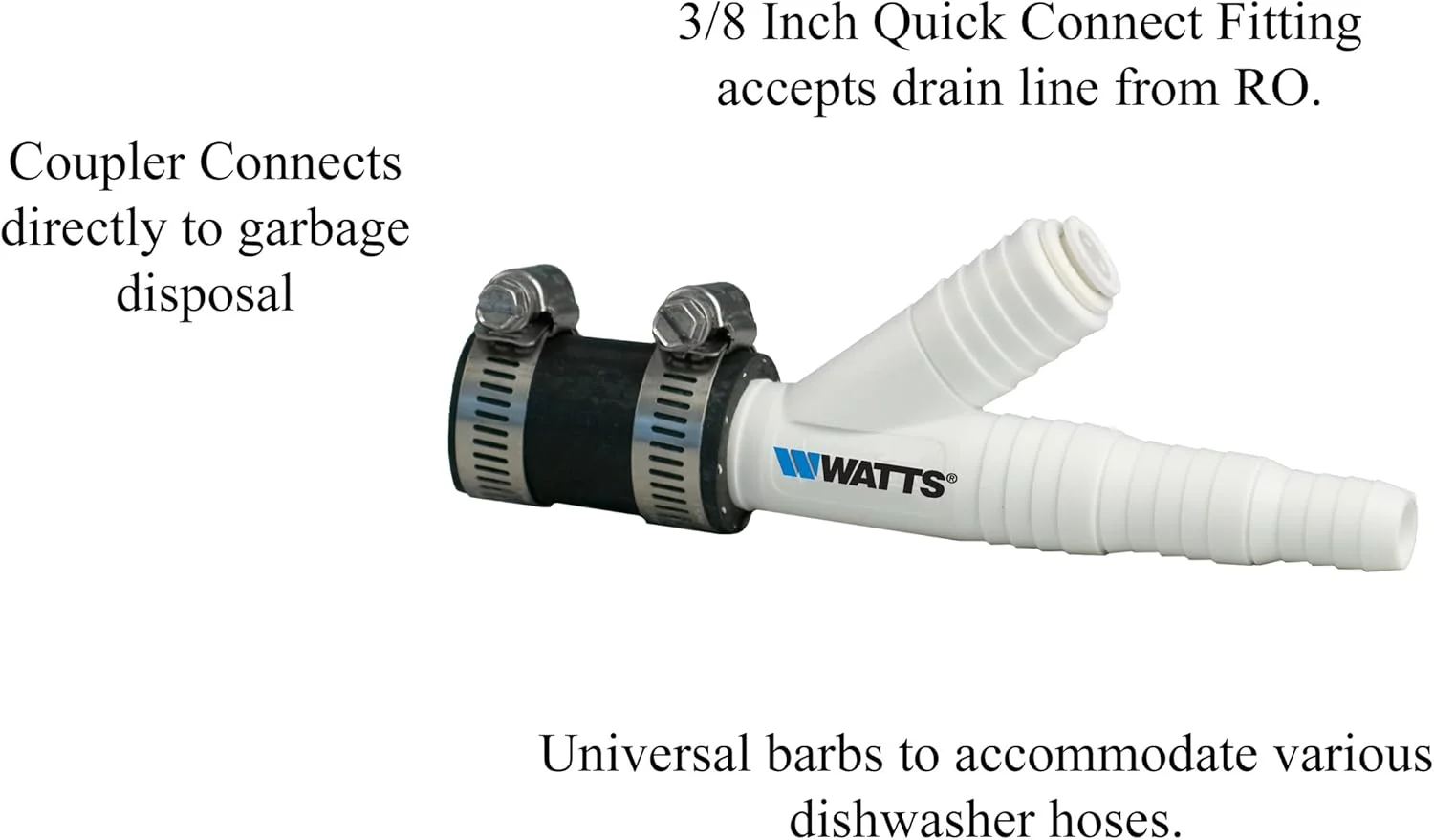 آداپتور لوله تخلیه فاضلاب Watts Premier WP164020 DLA-D برای دستگاه خردکن زباله، یونیورسال، سفید آداپتور لوله تخلیه فاضلاب Watts Premier WP164020 DLA-D برای دستگاه خردکن زباله، یونیورسال، سفید